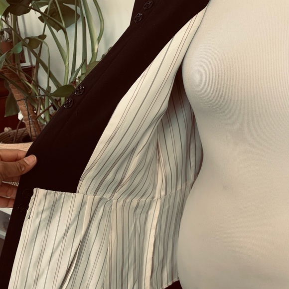 People Like Frank Jacket  Women’s Thick Stitch Embroidered Back Pleats size M - Picture 5 of 7